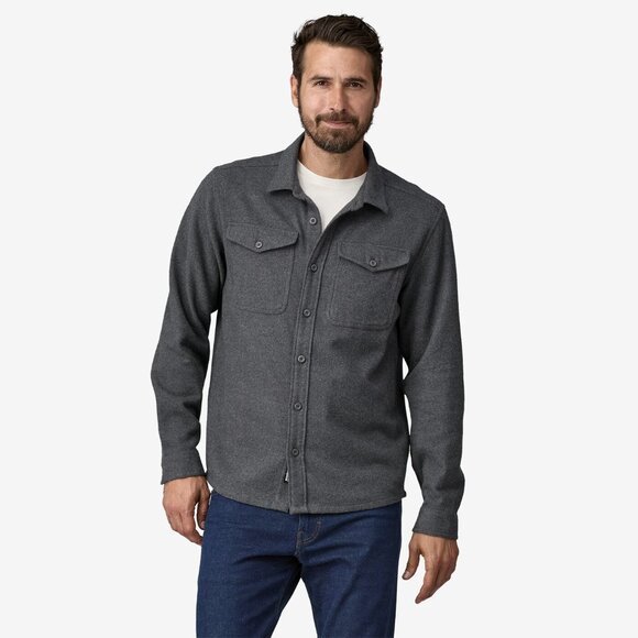 Patagonia Men's Forge Grey Long Sleeve Fjord Flannel Shirt M - Picture 1 of 15